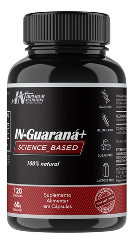 Combo 3 cápsulas In-Guarana+ Guaraná 360 cápsulas Imperium Nutrition