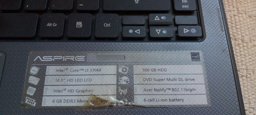 Laptop Acer Aspire Para Repuestos. Remato