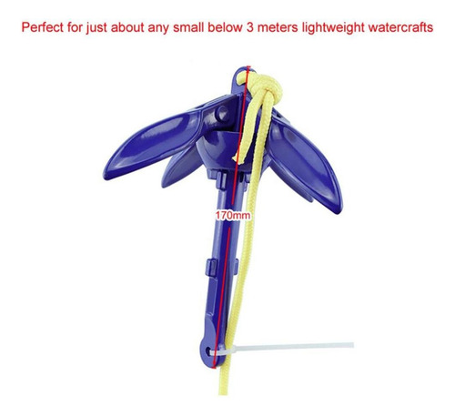 Anclaje Bote Anclajes Kayak Canotaje Ancla Con Cuerda Y Bola