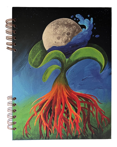 Bitácora Trinidad Lunar Cuaderno Argollado By Munay