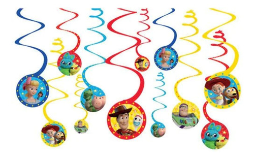 Amscan Toy Story 4 Decoraciones De Fiesta En Espiral Multic.