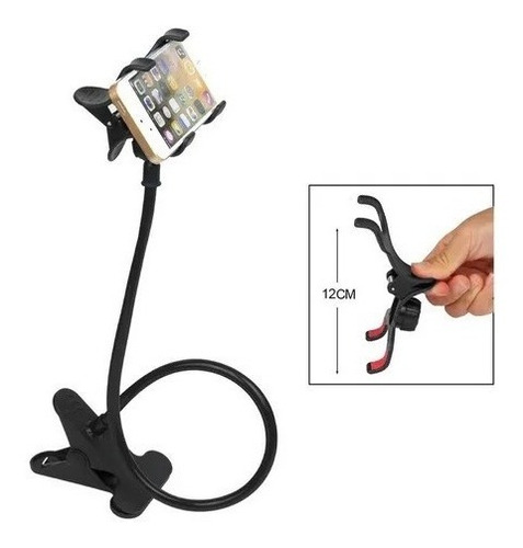 Imagen 3 de 4 de Soporte Celular Pinzas Brazo Flexible Sujeta Celular