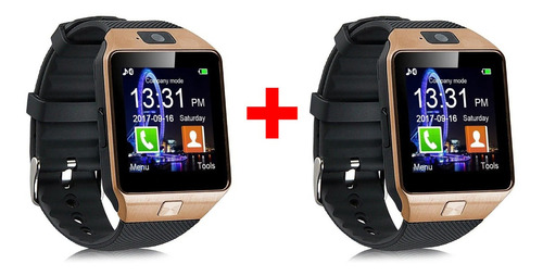 Imagen 1 de 10 de 2 X Teléfono Celular Reloj Inteligente Dz09 Smartwatch