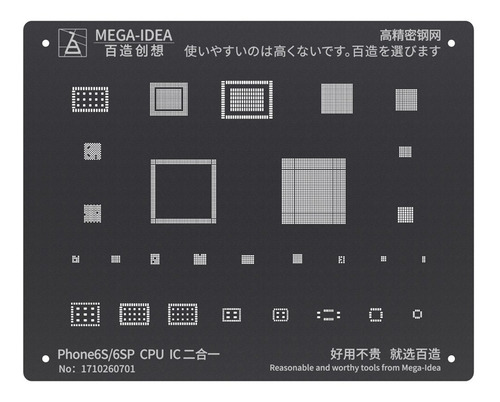 Stencil Reballing iPhone 6s 6s Plus Cpu Ic Mega Idea Qianli