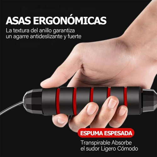 Imagen 7 de 7 de Cuerda Para Saltar Fácil De Ajustar, Mango Cómodo