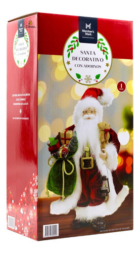 Santa Claus Muñeco Decorativo 45 Cm Adorno Navidad Navideño Color Rojo