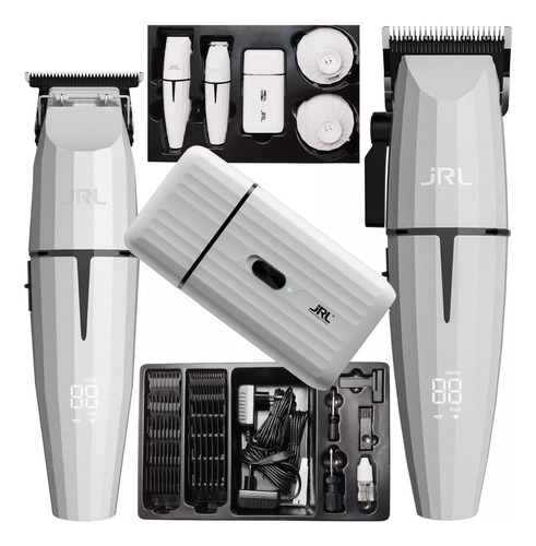 Kit Jrl Corte, Acabamento E Shaver Ghost 2 Branca Cor Branco Branco