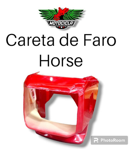 Careta De Faro Moto Horse Rojo