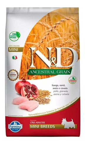 N&d Ração P/ Cães Adulto Mini Ancestral Frango 800g