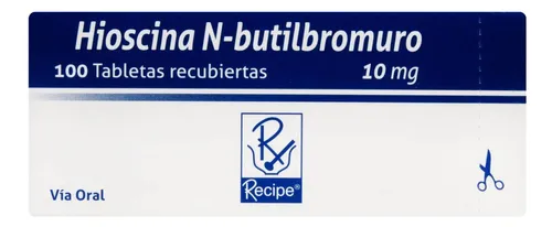 Hioscina N-butilbromuro 10 Mg 100 Tabletas Bussie Cólicos