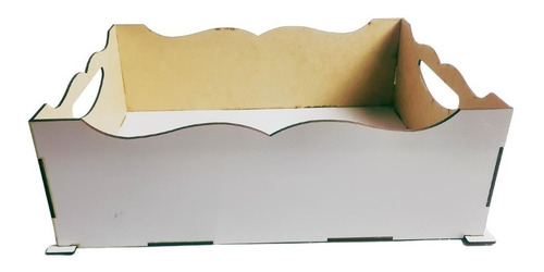 Imagem 4 de 7 de Kit Higiene Bebê Liso 8 Peças Branco/cru Mdf