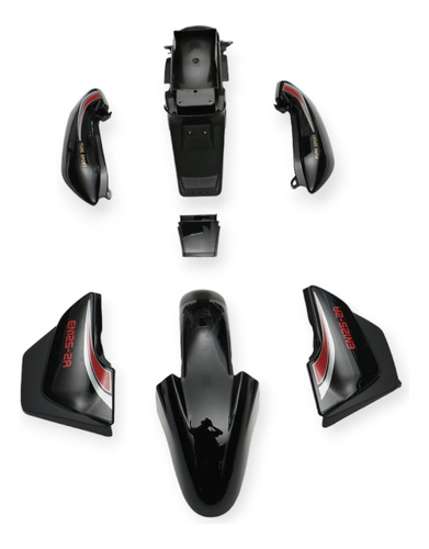Kit De Plásticos Completo Para Suzuki En125 Negro Mtc