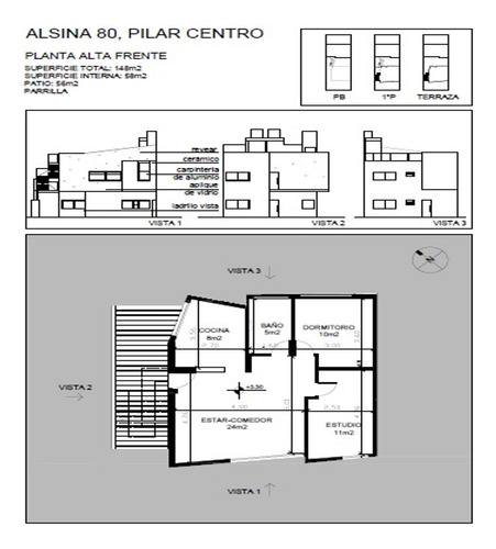 Imagen 20 de 20 de Ph En Venta, 3 Amb.terraza Y Cochera, En Pilar