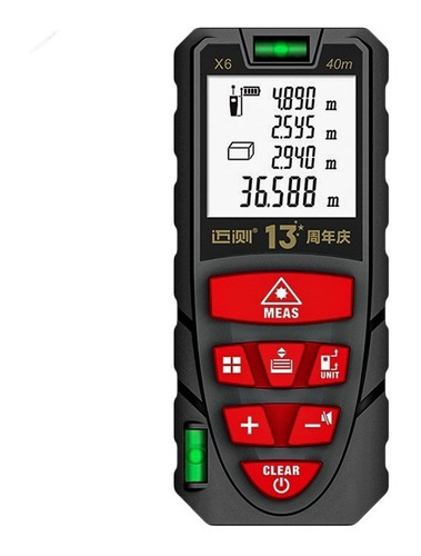 Medidor Distancia Digital 40m Puntero Nivel Burbuja Laser X6