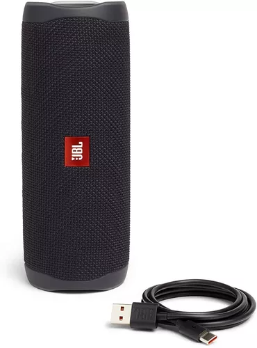 Alto-falante JBL Flip 5 JBLFLIP5BLUAM portátil com bluetooth waterproof  black matte