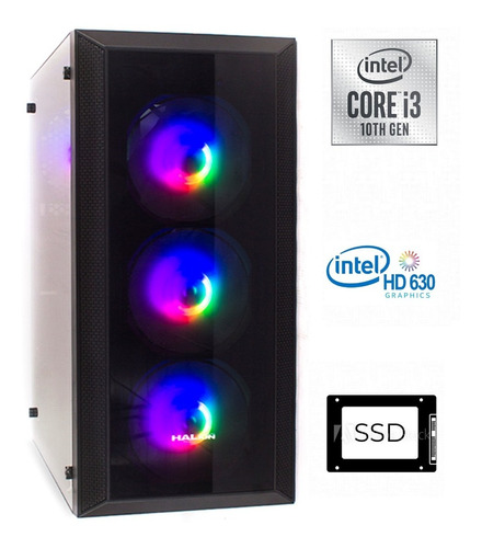 Cpu Intel Core I3-10100 10ma, Ram 8gb, Ssd 250gb