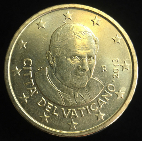 Ciudad Del Vaticano, 50 Euro Cents, 2013. Benedicto Xvl. Bu