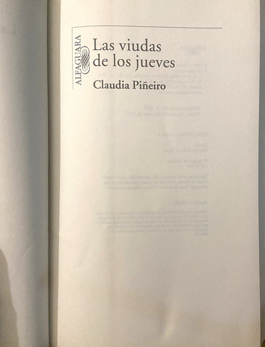 Las Viudas De Los Jueves, Claudia Piñeiro