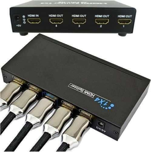 Duplicador Imagem 1 Hdmi Em 4 Telas! P/ Academia Musculação