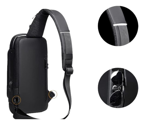 Mochila Antirrobo Sling Usb Hombre Mujer Trabajo Impermeable