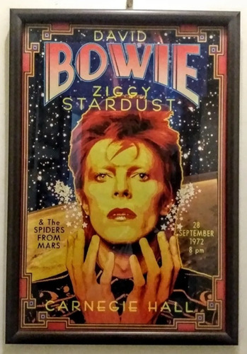 David Bowie Ziggy Stardust _ Póster Enmarcado