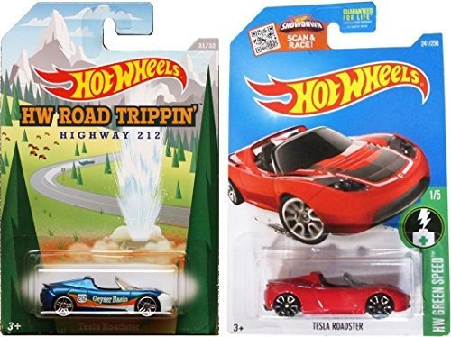 Tesla Roadster Modelo Exclusivo Set Hot Wheels # 241 Rojo Co