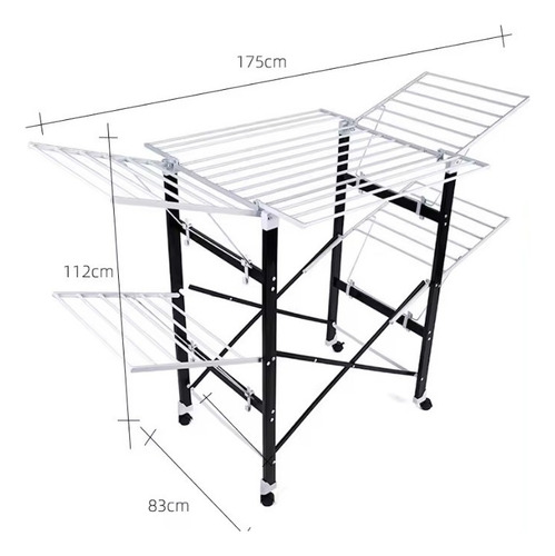 Tendedero De Ropa Plegable De Acero Inoxidable De 2 Niveles