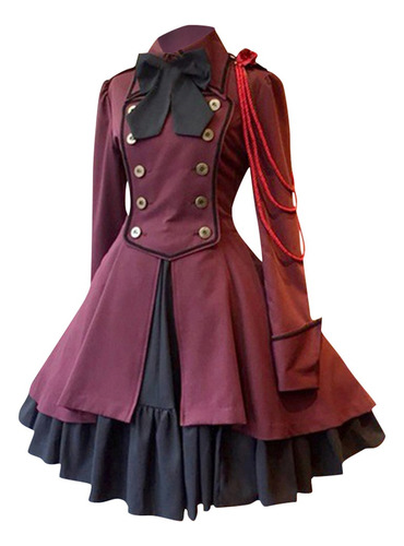 Disfraz Medieval De Lolita  Vestido Victoriano Con Lazo  Kaw