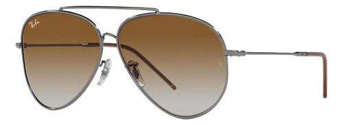 Gafas De Sol Aviator Reverse Gunmetal Ray-ban Color Marrón - L Color Del Armazón Gris - L