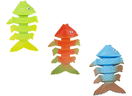 Set 3 Peces De Colores Divertidos Buceo En La Pileta +3 Años