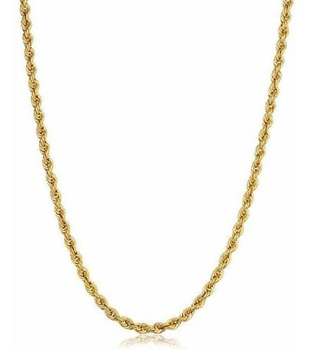 Collar Cadena De Oro Amarillo 10k Para Hombres Y Mujeres
