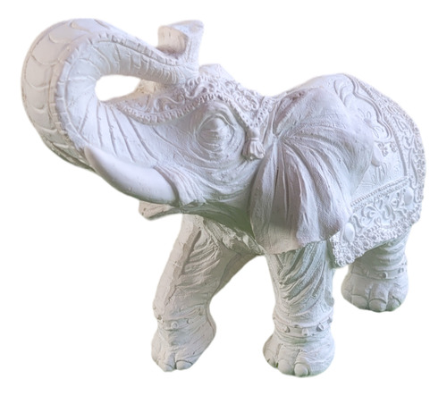 Elefante Con Manto Grande Yeso Para Pintar 