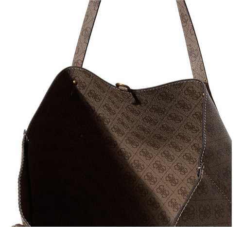 Guess Bolso Tote Eco Brenton Para Mujer, Logotipo Latte, Ee
