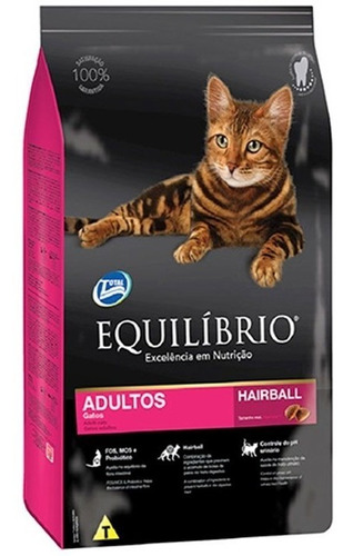 Alimento Equilíbrio Hairball Equilibrio Gatos Hairball para gato adulto