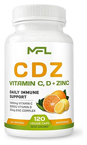 Mfl C D Z | Vitamina C, 1000 Mg | Vitamina D3, 125 Mcg | Zin