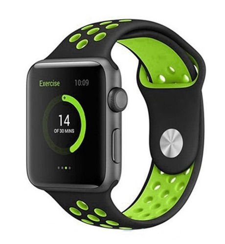 Pulseira Silicone Furo Nike Para Apple Watch 38mm Series 123