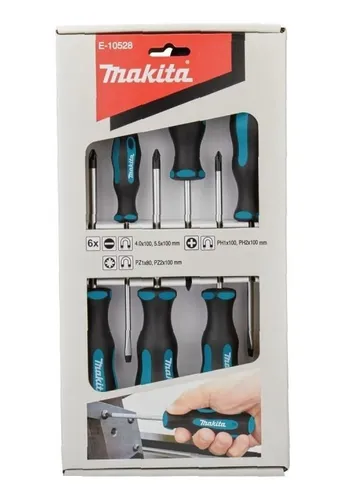 Juego Atornillador Makita 6 Pzas E-10528