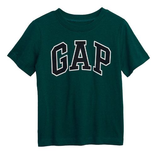 Polo Gap Original Para Bebe Color Verde Y Logo Negro Talla 4