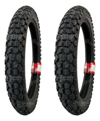 Par Pneu 2.75-18 + 90/90-18 Garrudo Cbx200 Ybr Fazer 150