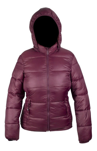 Campera Inflada Hombre Capucha Desmontable Colores Pf