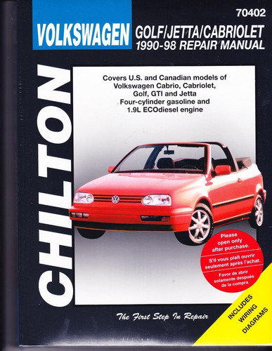 Libro: Volkswagen Golf, Jetta, And Cabriolet, 1990-98