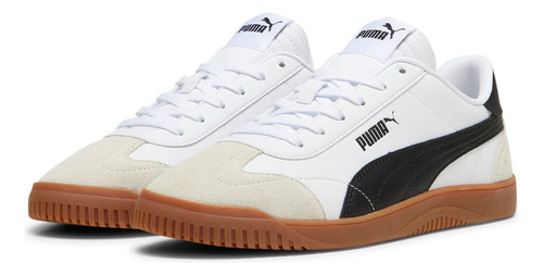 Tenis Puma Puma Club 5v5 Sd Unisex Blanco, Negro Y Gris