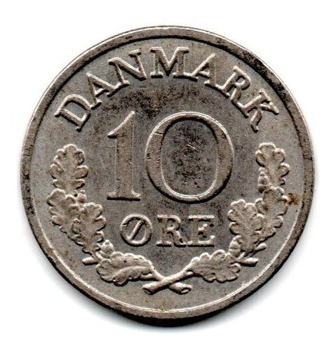 Dinamarca Moneda 10 Ore Año 1967 Km#849.1