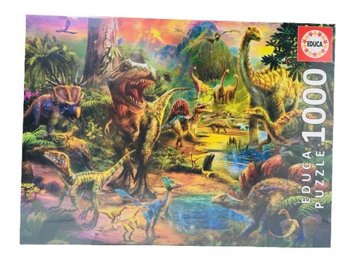 Puzzle Tierra De Dinosaurios X 1000 Educa Ar1 17655 Ellobo