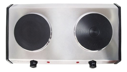 Fogão Elétrico Portátil Aço Escovado 2 Placas Safanelli Cor Prateado 127v