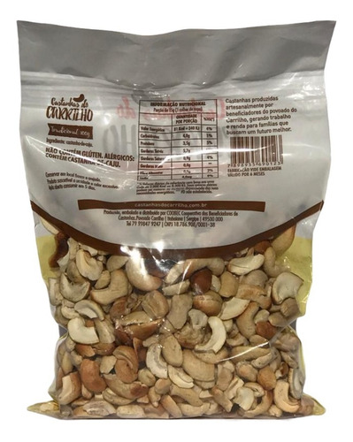 Imagem 2 de 3 de Castanhas De Caju De Sergipe Quebradas 500g Sabor Natural