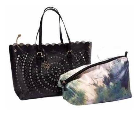 Imagen 3 de 5 de Bolso Tote Colección Mora Detalles Calados Oriflame Exklusiv