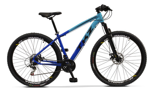 Bicicleta Tkz Fuji 21v Shimano Tourney Quadro 17 Alumínio Cor Azul Hunter/azul Pantone Tamanho Do Quadro 17