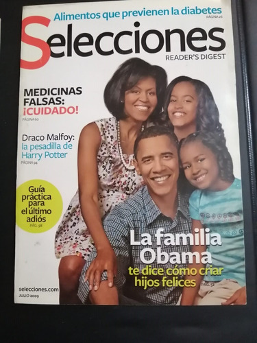 Revista Selecciones De Julio  De 2009  Familia Obama