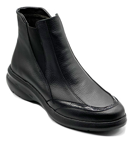 Bota Cuero Mujer Cierre Elástico